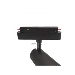 FARETTO LED 14W NERO MAGNETICO PER BINARIO MONOFASE 48V LUCE 3000K 4000K COB-14W