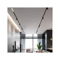 FARETTO LED 14W NERO MAGNETICO PER BINARIO MONOFASE 48V LUCE 3000K 4000K COB-14W