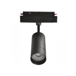 FARETTO LED 24W NERO MAGNETICO PER BINARIO MONOFASE 48V LUCE 4000K 3000K COB-24W