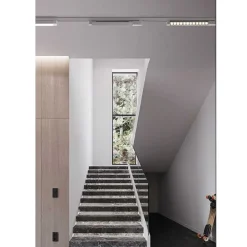 FARETTO ORIENTABILE BINARIO 12W 6 LED BIANCO NERO LUCE 6500K 4000K 3000K PST-27