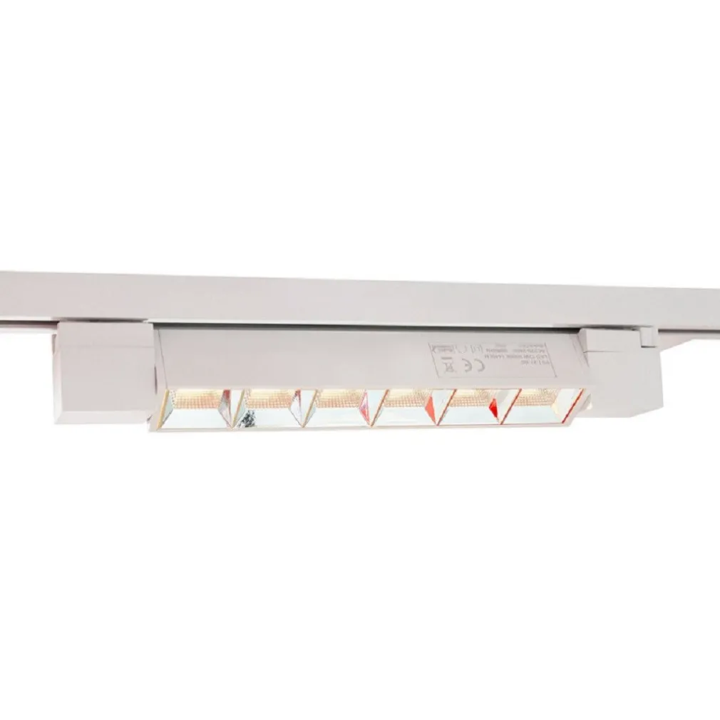 FARETTO ORIENTABILE BINARIO 12W 6 LED BIANCO NERO LUCE 6500K 4000K 3000K PST-27