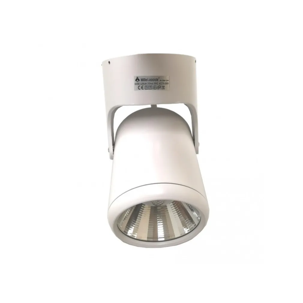 FARETTO ORIENTABILE TRACK SPOTLIGHT 7W BIANCO SUPPORTO MURO SOFFITTO LUCE 6000K 86104