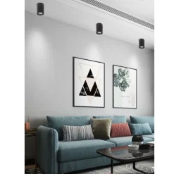 FARETTO PLAFONIERA SOFFITTO 20W APPLIQUE CILINDRO LED COB VARI TONI LUCE F20W-5N