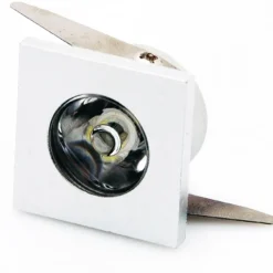 FARETTO PUNTO LUCE A LED AD INCASSO 1 WATT 220V CIELO STELLATO QUADRATO BIANCO