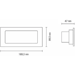 FARETTO SEGNAPASSO LED PER CASSETTA 506 4W IP65 220V 4000K DA INTERNO ED ESTERNO