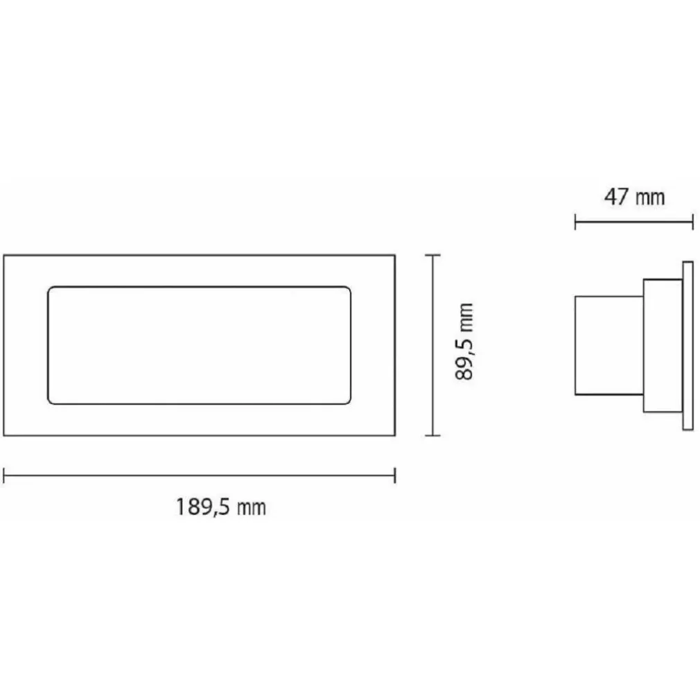 FARETTO SEGNAPASSO LED PER CASSETTA 506 4W IP65 220V 4000K DA INTERNO ED ESTERNO