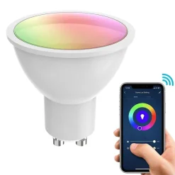 FARETTO SLIM GESSO SMART LED GU10 WIFI INCASSO QUADRATO RGB CCT ALEXA GOOGLE 10X10CM