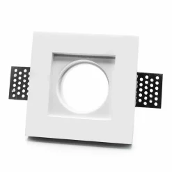 FARETTO SLIM GESSO SMART LED GU10 WIFI INCASSO QUADRATO RGB CCT ALEXA GOOGLE 10X10CM