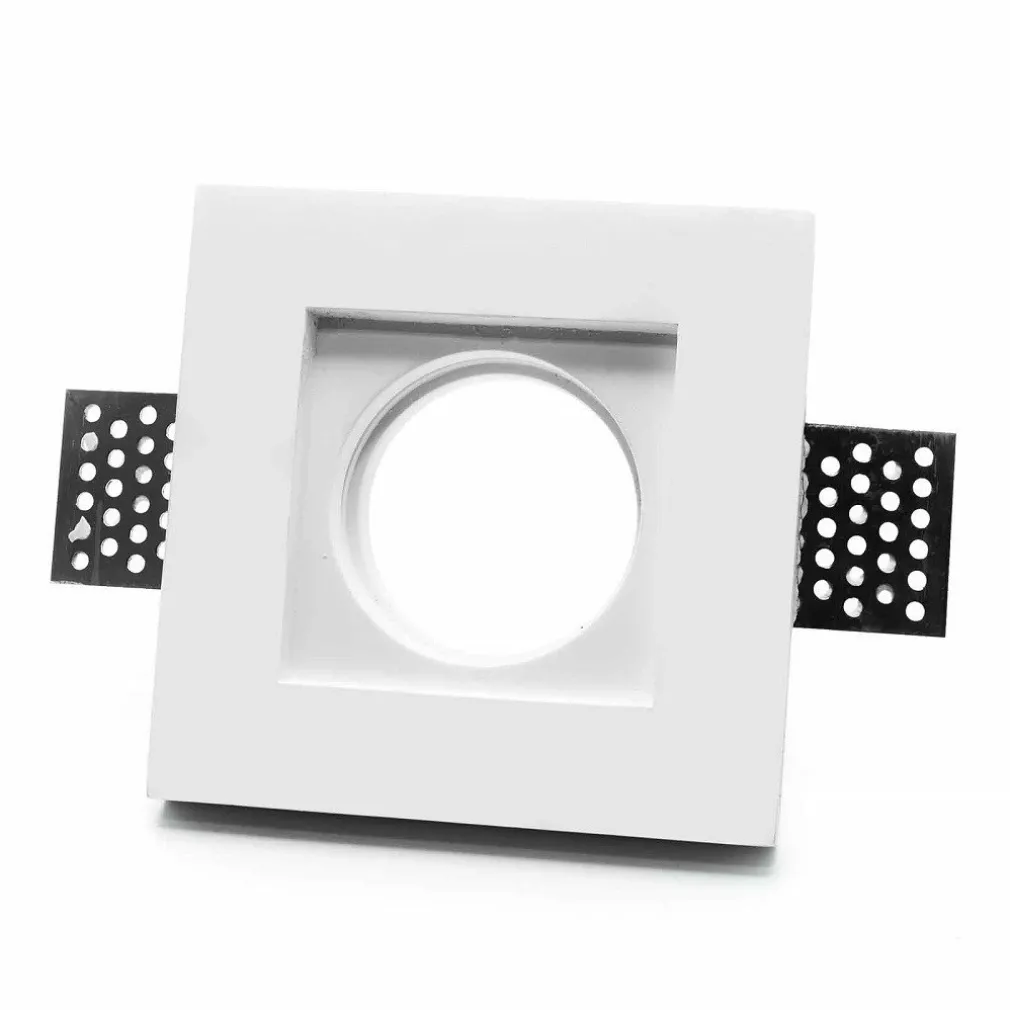 FARETTO SLIM GESSO SMART LED GU10 WIFI INCASSO QUADRATO RGB CCT ALEXA GOOGLE 10X10CM