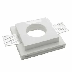 FARETTO SLIM GESSO SMART LED GU10 WIFI INCASSO QUADRATO RGB CCT ALEXA GOOGLE 10X10CM