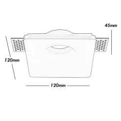 FARETTO SMART GESSO LED GU10 WIFI INCASSO QUADRATO SCOMPARSA RGB CCT ALEXA GOOGLE