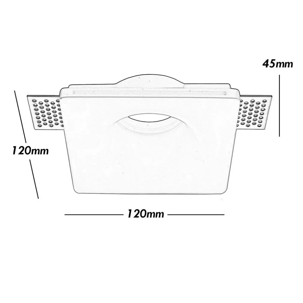 FARETTO SMART GESSO LED GU10 WIFI INCASSO QUADRATO SCOMPARSA RGB CCT ALEXA GOOGLE