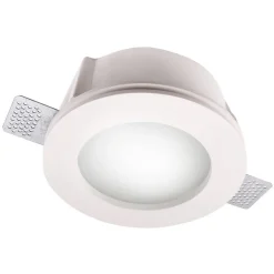 FARETTO SMART GESSO TONDO LED GU10 WIFI LUCE INCASSO RGB CCT ALEXA GOOGLE 125MM