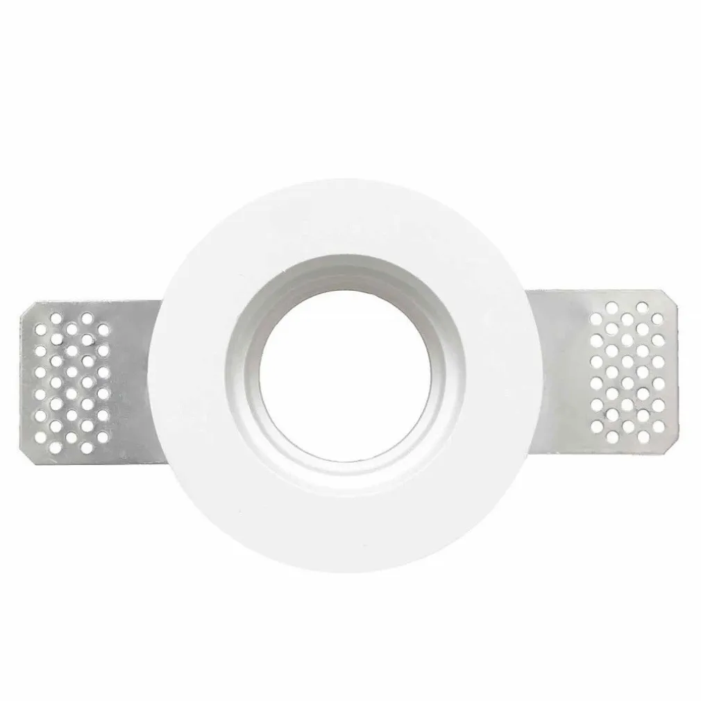 FARETTO SMART GESSO TONDO LED GU10 WIFI LUCE INCASSO RGB CCT ALEXA GOOGLE 125MM