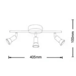 FARETTO SPOT LED ORIENTABILE DA SOFFITTO C72-B3 3XGU10 MAX.10W IP20 BIANCO DESIGN MODERNO
