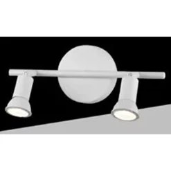 FARETTO SPOT LED ORIENTABILE DA SOFFITTO C72-B2 2XGU10 MAX.10W IP20 BIANCO DESIGN MODERNO