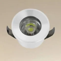 FARETTO 1W LED INCASSO A SOFFITTO IP20 BIANCO MINI SPOT SEGNAPASSI LUCE CALDA 00229