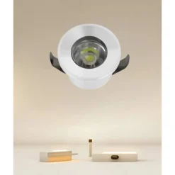 FARETTO 1W LED INCASSO A SOFFITTO IP20 BIANCO MINI SPOT SEGNAPASSI LUCE CALDA 00229