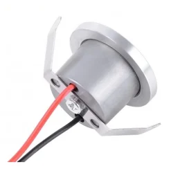 FARETTO 1W LED INCASSO A SOFFITTO IP20 ARGENTO MINI SPOT SEGNAPASSI LUCE NATURALE 00250