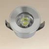 FARETTO 1W LED INCASSO A SOFFITTO IP20 ARGENTO MINI SPOT SEGNAPASSI LUCE FREDDA 00243