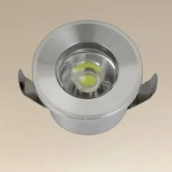 FARETTO 1W LED INCASSO A SOFFITTO IP20 ARGENTO MINI SPOT SEGNAPASSI LUCE FREDDA 00243