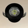FARETTO 1W LED INCASSO A SOFFITTO IP20 NERO MINI SPOT SEGNAPASSI LUCE CALDA 00304