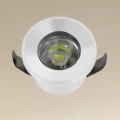 FARETTO 1W LED INCASSO A SOFFITTO IP20 BIANCO MINI SPOT SEGNAPASSI LUCE FREDDA 00205