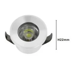 FARETTO 1W LED INCASSO A SOFFITTO IP20 BIANCO MINI SPOT SEGNAPASSI LUCE FREDDA 00205