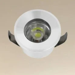 FARETTO 1W LED INCASSO A SOFFITTO IP20 BIANCO MINI SPOT SEGNAPASSI LUCE NATURALE 00212