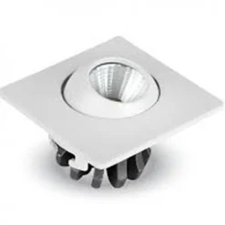 FARETTO 3W ORIENTABILE QUADRATO DA INCASSO BIANCO CON ALETTE PER CARTONGESSO