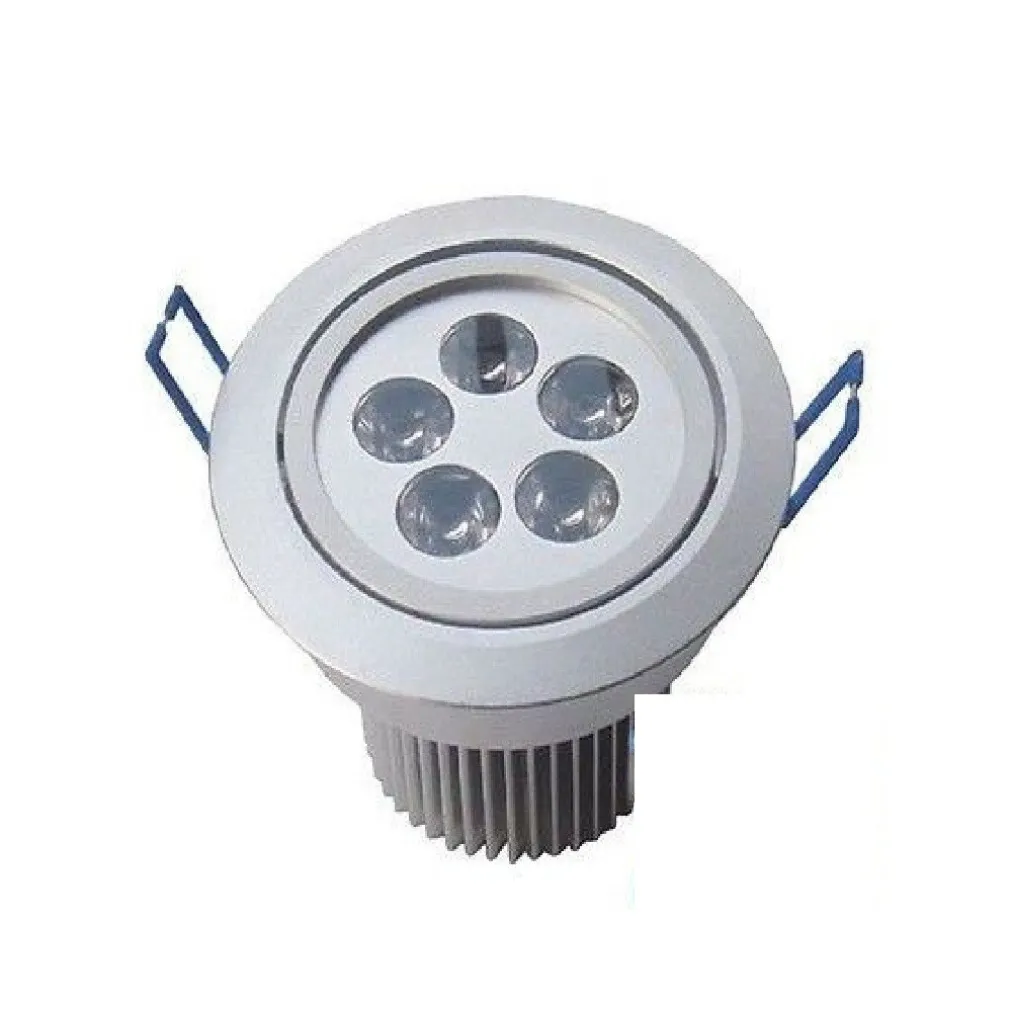 FARO FARETTO LED BASCULANTE DA INCASSO 5W A MOLLA CON ALETTE LUCE FREDDA CALDA