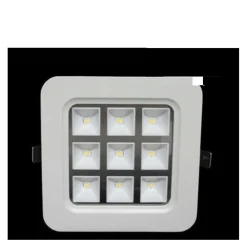 FARO FARETTO LED INCASSO A MOLLA 4W 9W 16W 25W QUADRATO CON CELLE A GRIGLIA