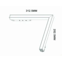 FARO LED ANGOLARE 24 W INCASSO PER BINARIO MAGNETICO 48V LUCE 3000K 4000K MG-06