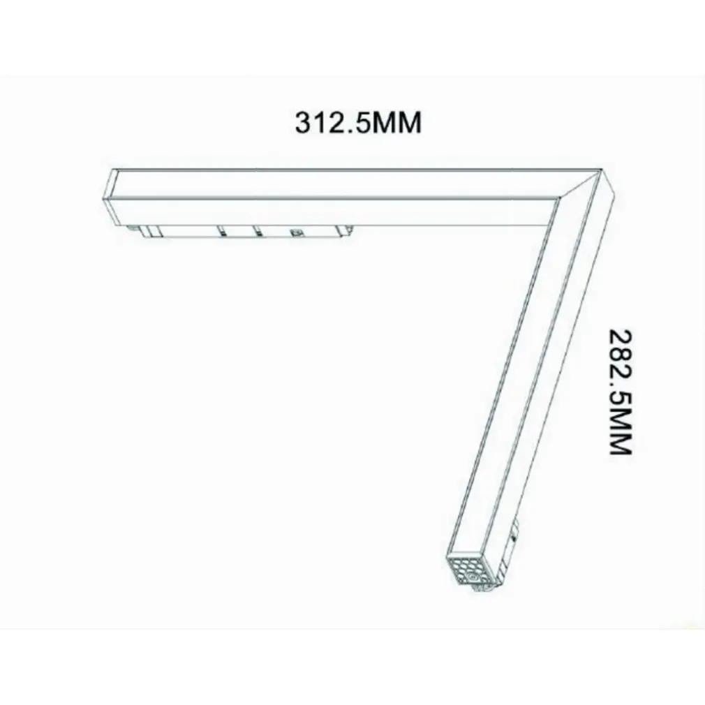 FARO LED ANGOLARE 24 W INCASSO PER BINARIO MAGNETICO 48V LUCE 3000K 4000K MG-06
