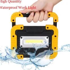 FARO LED LAMPADA LAVORO COB PORTATILE ANTIURTO PROFESSIONALE 450 LUMENS A PILE