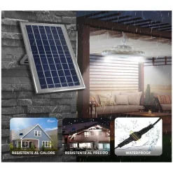 FARO LED PANNELLO SOLARE PLAFONIERA LAMPADA 200W A SOSPENSIONE 156LED LAMPADARIO