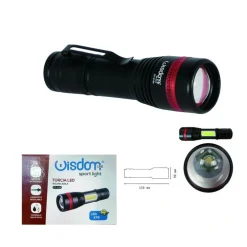 FARO TORCIA LED RICARICABILE LUMINOSITA REGOLABILE DOPPIA EMISSIONE LUCE DT-2166