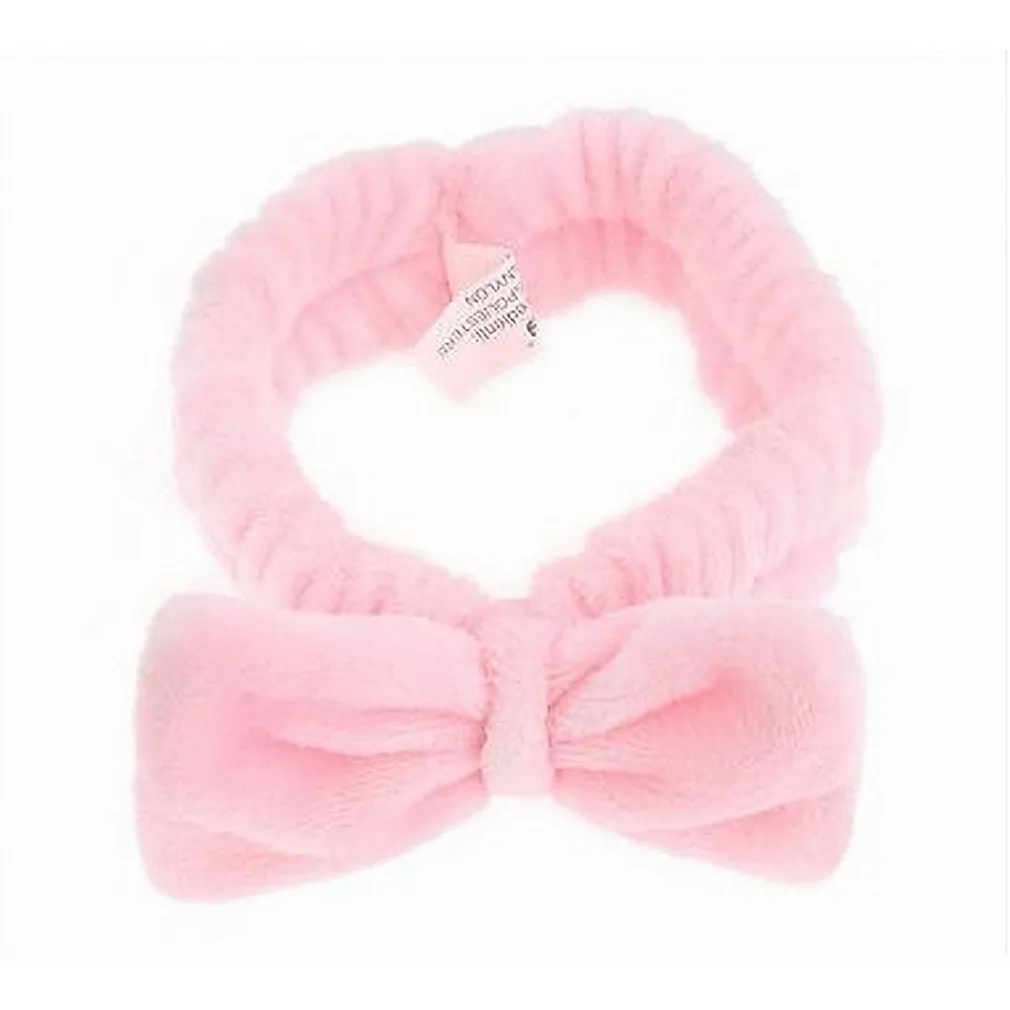 FASCIA CAPELLI DOCCIA SHAMPOO TRUCCO SPUGNA CON FIOCCO COLORATO 4 COLORI 10752