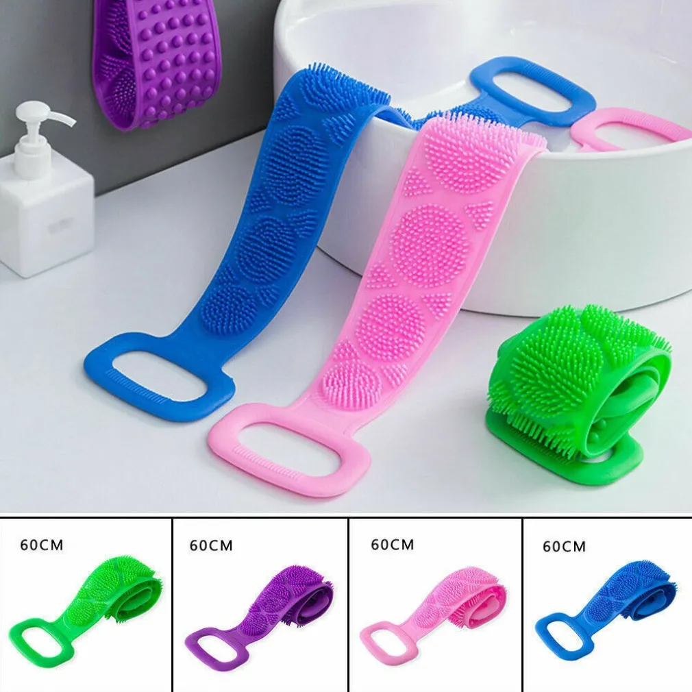 FASCIA LAVASCHIENA ESFOLIANTE BAGNO DOCCIA LAVARE SCHIENA SILICONE MASSAGGIO