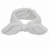 FASCIA PER CAPELLI DOCCIA SHAMPOO TRUCCO SPUGNA CON FIOCCO ANNODATO BIANCO 79612