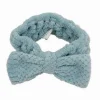 FASCIA PER CAPELLI DOCCIA SHAMPOO ASCIUGAMANO TRUCCO SPUGNA FIOCCO AZZURRO 79622