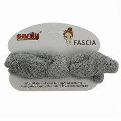 FASCIA PER CAPELLI DOCCIA SHAMPOO TRUCCO IN SPUGNA CON FIOCCO ANNODATO 69603