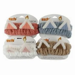 FASCIA PER CAPELLI DOCCIA SHAMPOO TRUCCO SPUGNA ORECCHIE ANIMALE 4 COLORI 59687