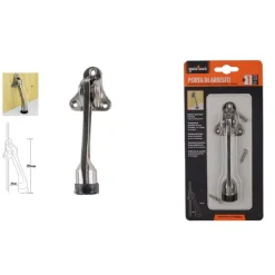 FERMA PORTA IN ACCIAIO BASE ANTISCIVOLO BLOCCA PORTA VITI FERMAPORTA 125MM 91103