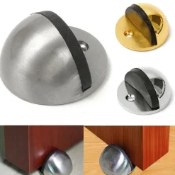 FERMAPORTA FERMA PORTA SEMI CIRCOLARE IN METALLO CON GOMMA ANTIGRAFFIO
