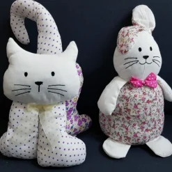 FERMAPORTA FORMA CONIGLIO GATTO SABBIA BLOCCA VINTAGE SHABBY CHIC DECORAZIONI