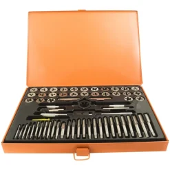 FILIERA 60 PZ MASCHI E FEMMINE PER FILETTATURA FILETTARE FERRO SET IN VALIGETTA