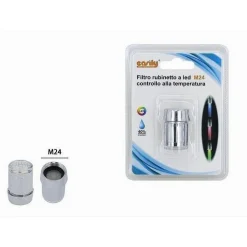 FILTRO AERATORE RUBINETTO A LED M24 CONTROLLO TEMPERATURA ACQUA ROMPIGETTO 79908