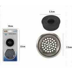 FILTRO CON TAPPO PER LAVELLO LAVANDINO LAVABO BAGNO CUCINA RUBINETTERIA 10396