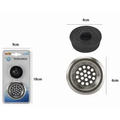 FILTRO CON TAPPO PER LAVELLO LAVANDINO LAVABO RUBINETTERIA BAGNO CUCINA 10395